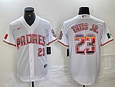 Men's San Diego Padres #23 Fernando Tatis Jr Mexico White Cool Base Stitched Baseball Jersey Dzhi,baseball caps,new era cap wholesale,wholesale hats